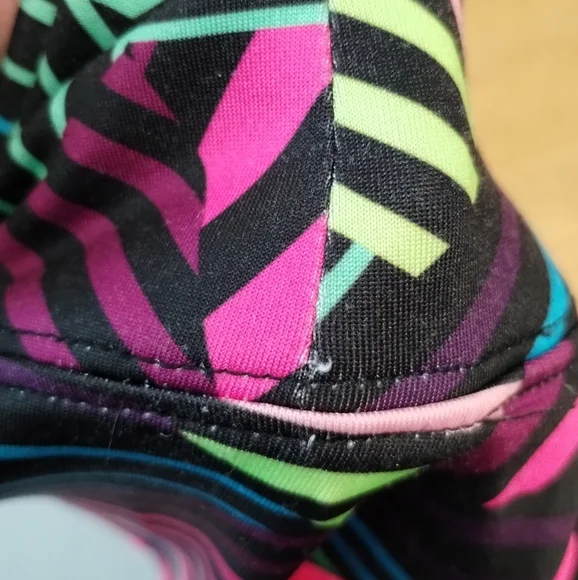 •Justice Active Colorful Retro Stripe Full Length Dri Fit Leggings Size Girl 18 - Picture 10 of 11